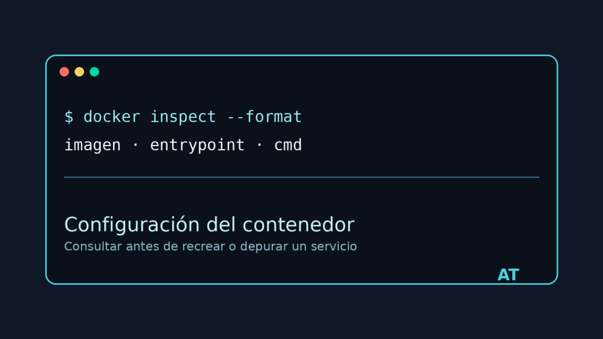 Check a Docker container’s command with docker inspect